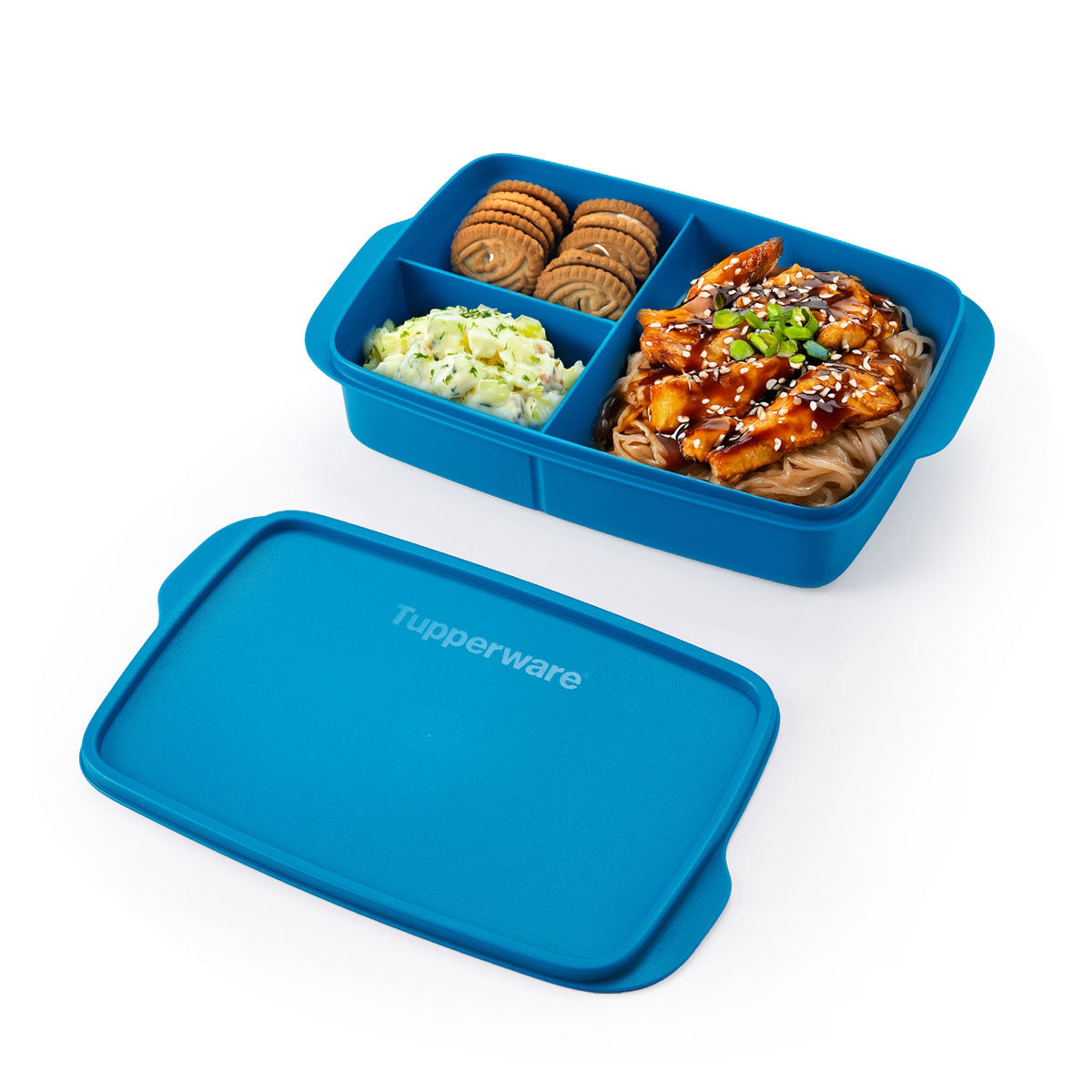 Tupperware Bölmeli Beslenme Kutusu 1L Derin Mavi