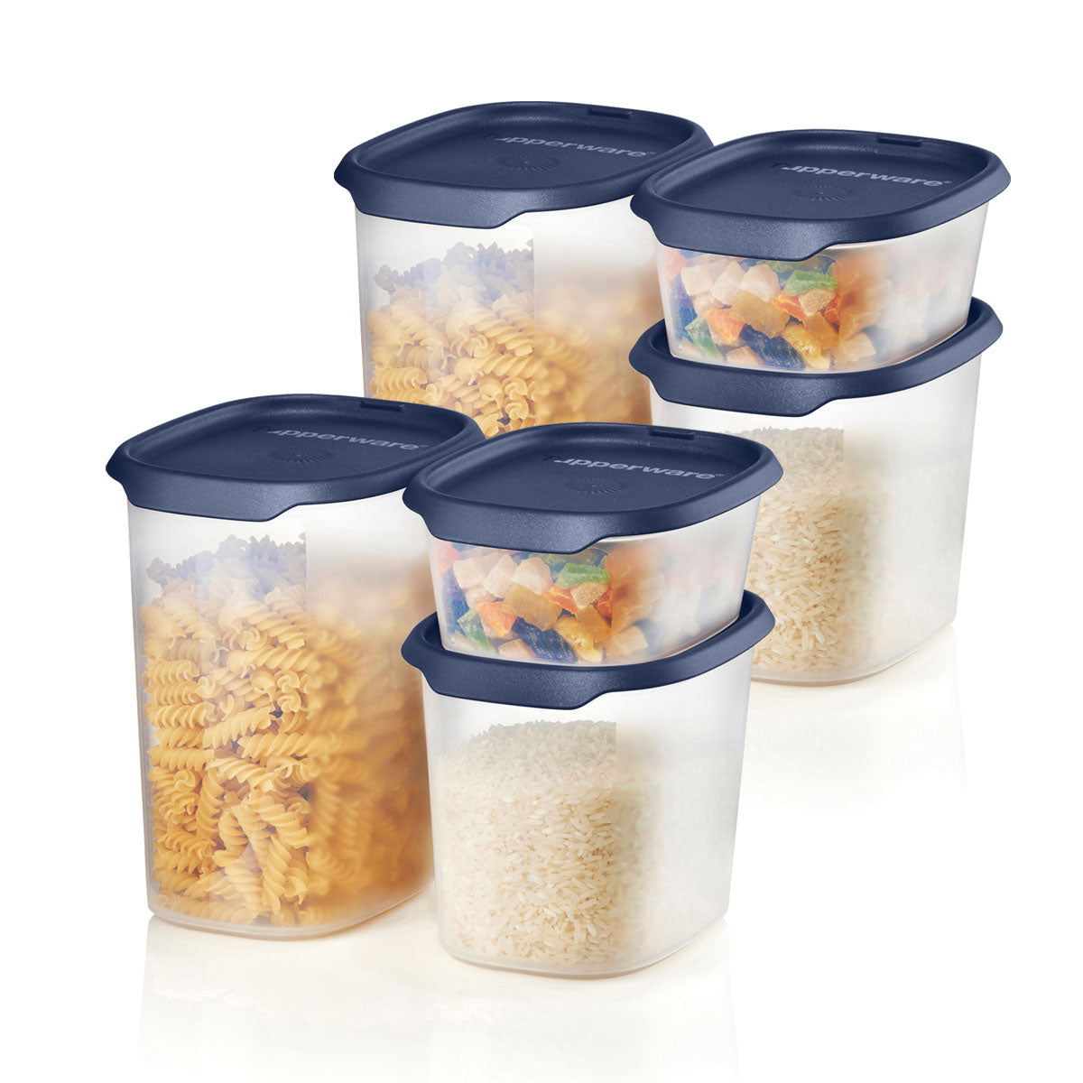 Tupperware Tek Dokunuş Gıda Saklama Gece Mavisi 6'lı Set