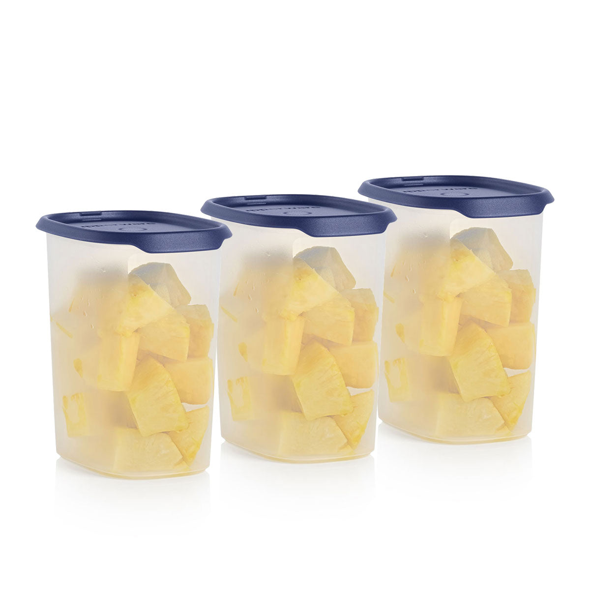 Tupperware Tek Dokunuş Gıda Saklama 1.8L Gece Mavisi 3'lü Set