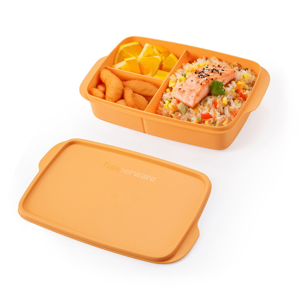 Tupperware Bölmeli Beslenme Kutusu 1L Portakal