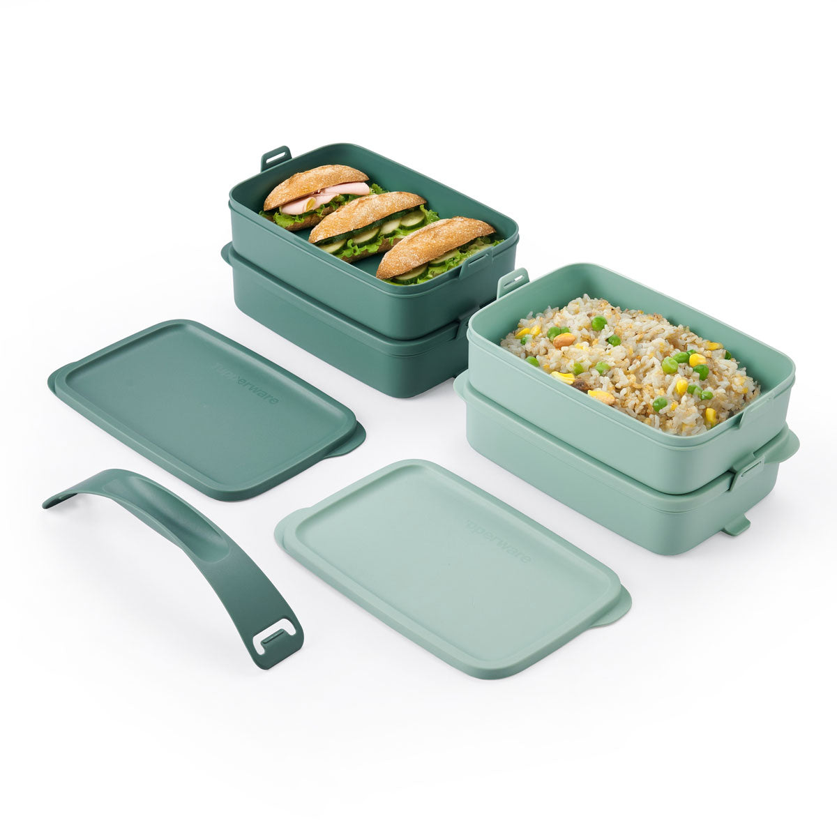 Tupperware Gezgin Kap Dikdörtgen 4'lü 900ml