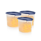 Tupperware Tek Dokunuş Gıda Saklama 1.1L Gece Mavisi 3'lü Set