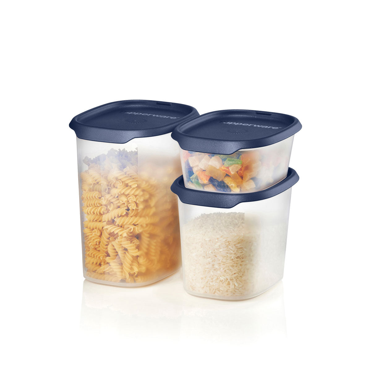 Tupperware Tek Dokunuş Gıda Saklama Gece Mavisi 3'lü Set