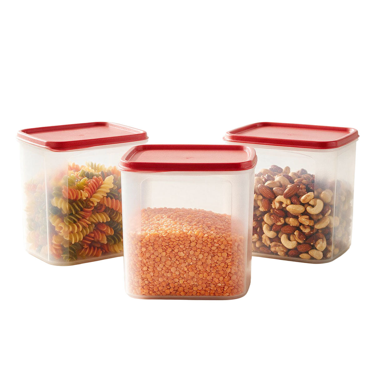 Tupperware Modüler Saklama Kabı Dikdörtgen 3.9L 3'lü Set