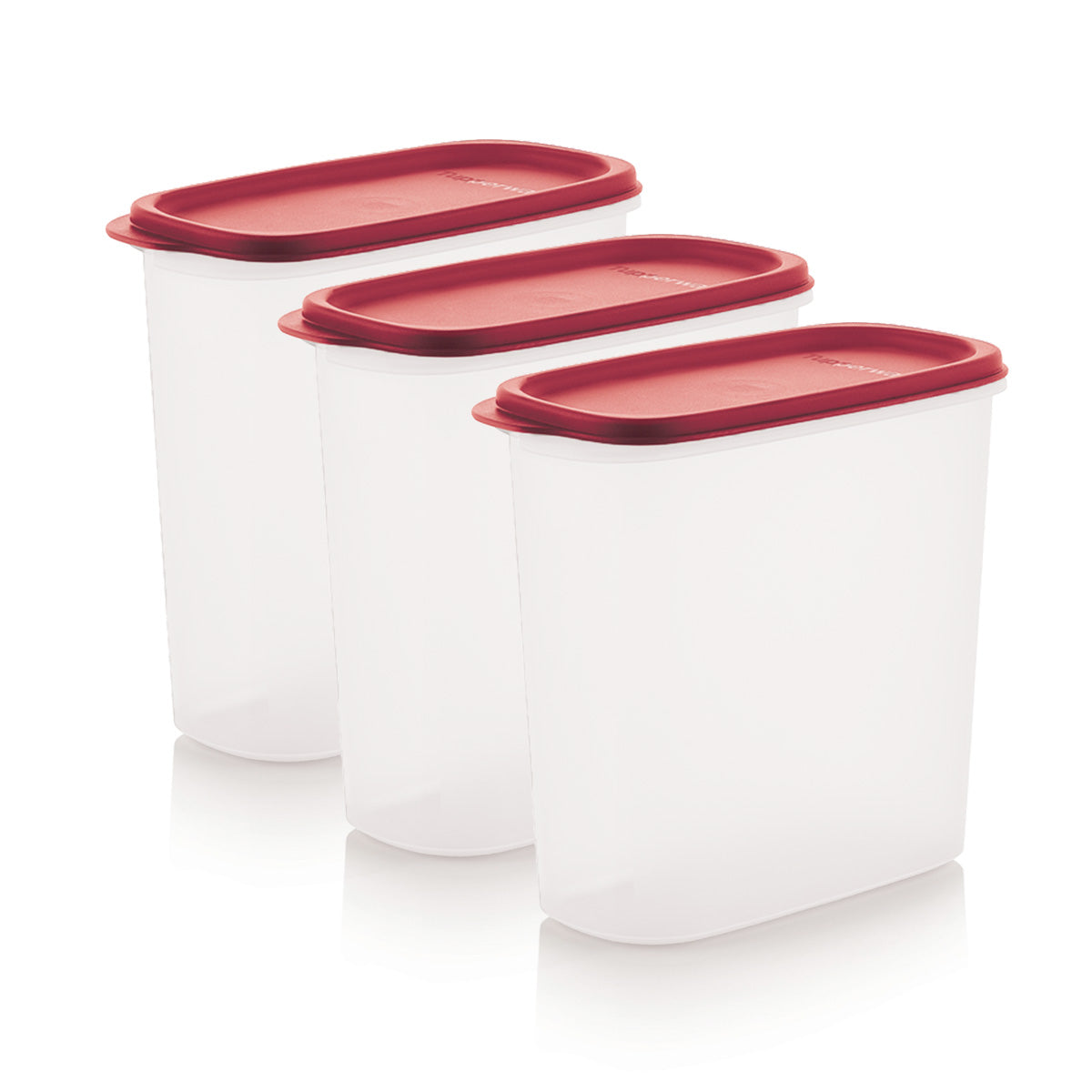 Tupperware Modüler Saklama Kabı Oval 1.7L 3'lü Set